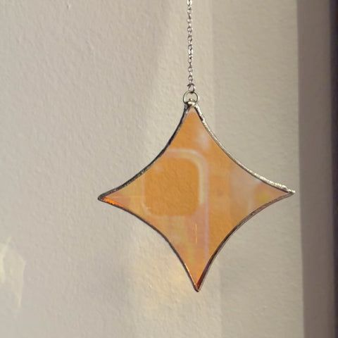 Dichroic Star Sun Catcher, Amber