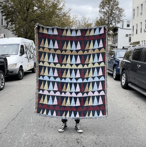 Tri Scallop Woven Blanket - The WonderMart