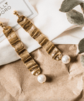 Wave and Pearl Earrings - The WonderMart